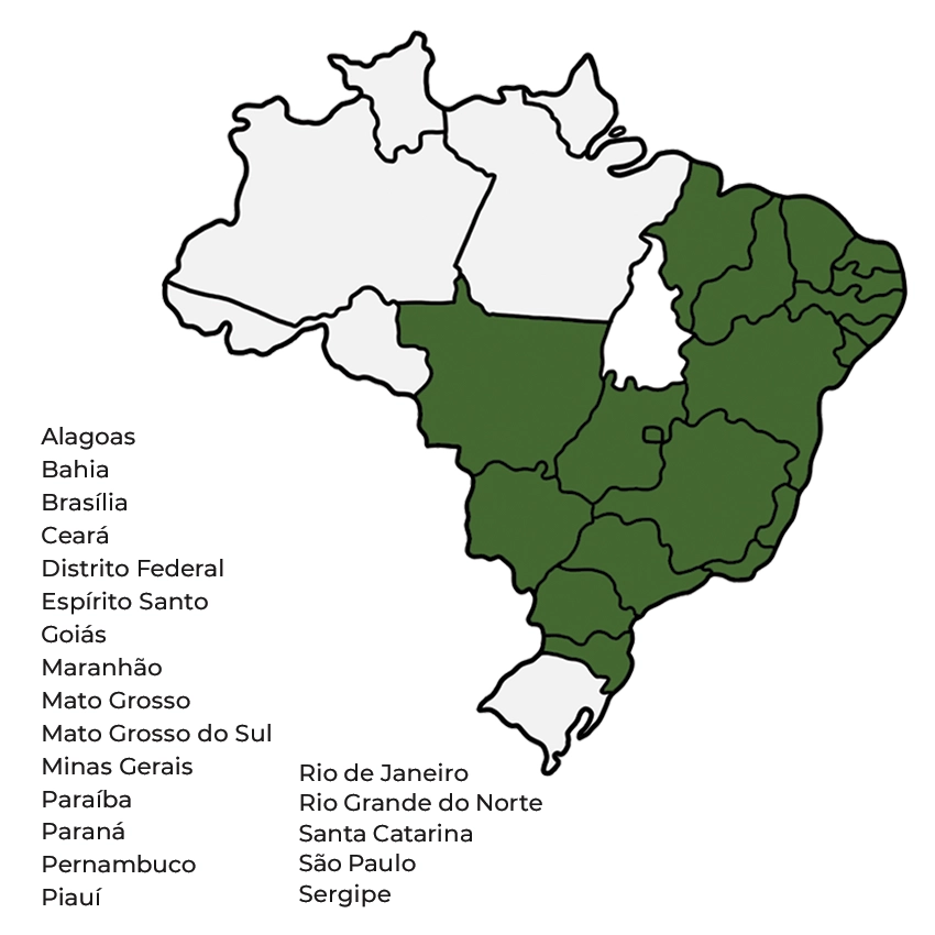 mapa segmentos atendidos